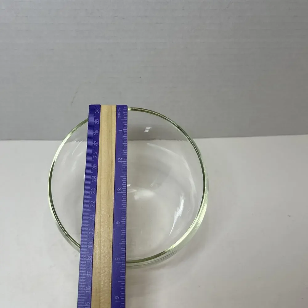 Vtg Pyrex Slant Clear Glass 6” Terrarium Bowl, Candy Dish, Corning NY 1950’s-70s